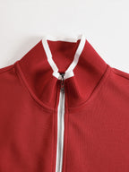 Priscilla - Conjunto deportivo elegante con sudadera de media cremallera