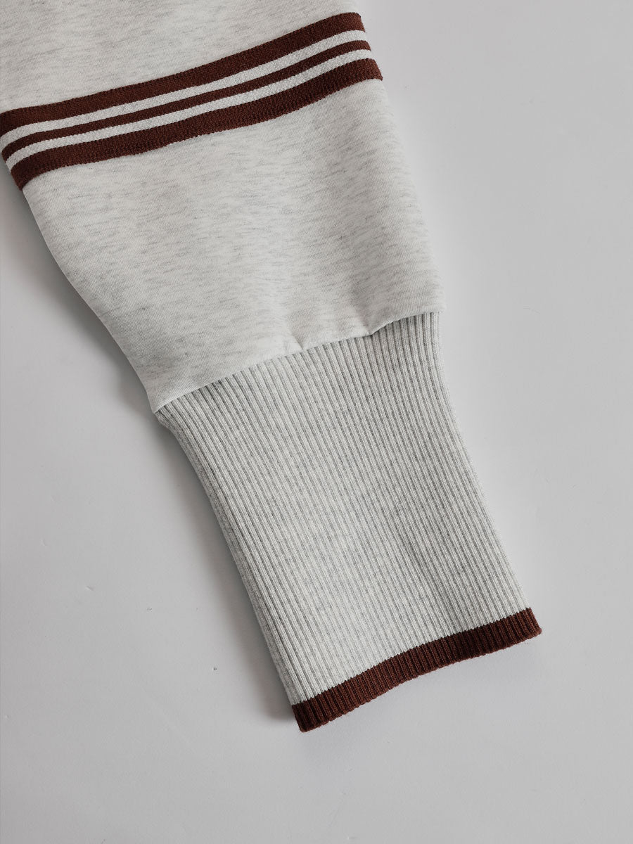 Priscilla - Conjunto deportivo elegante con sudadera de media cremallera