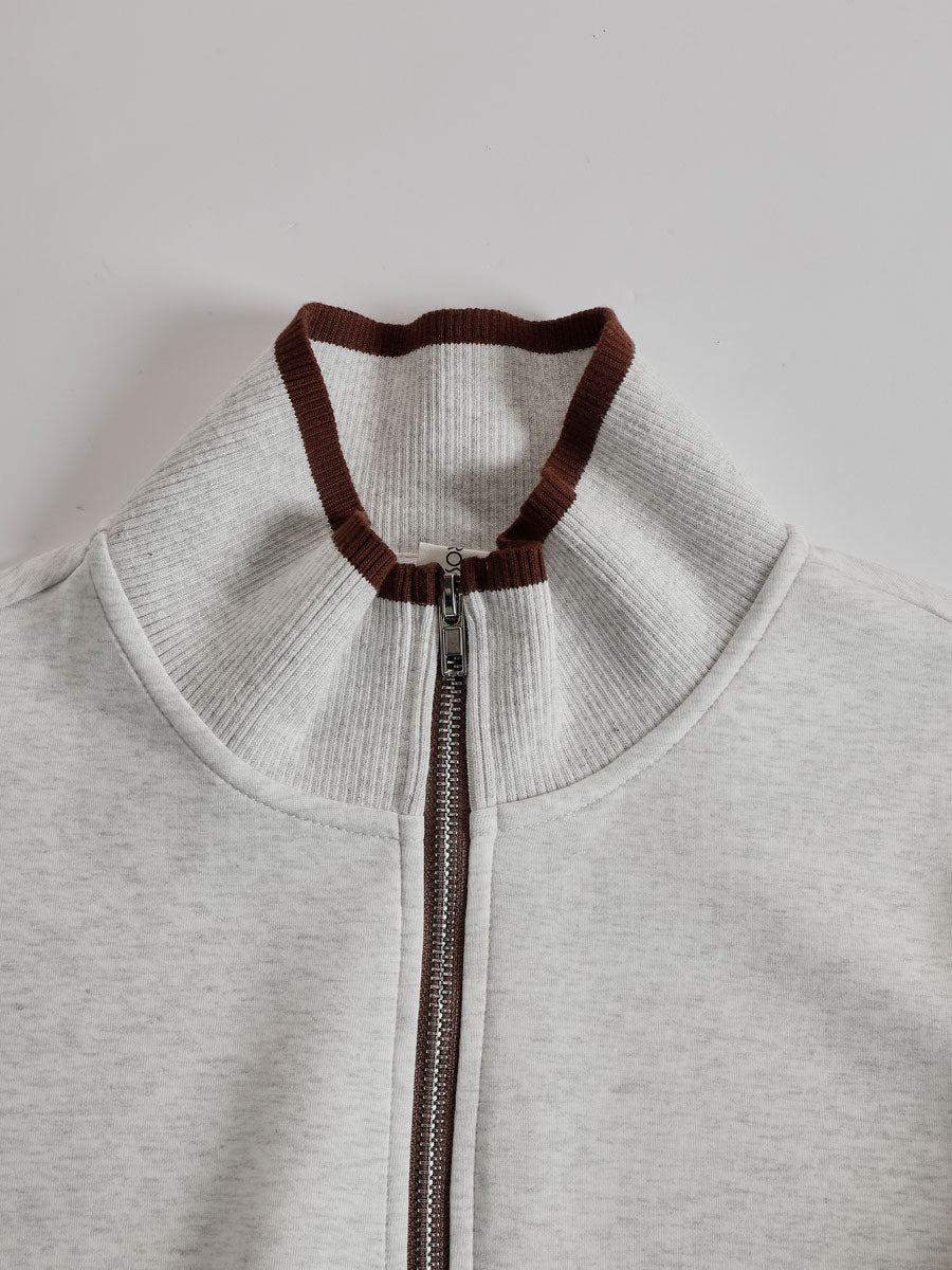 Priscilla - Conjunto deportivo elegante con sudadera de media cremallera
