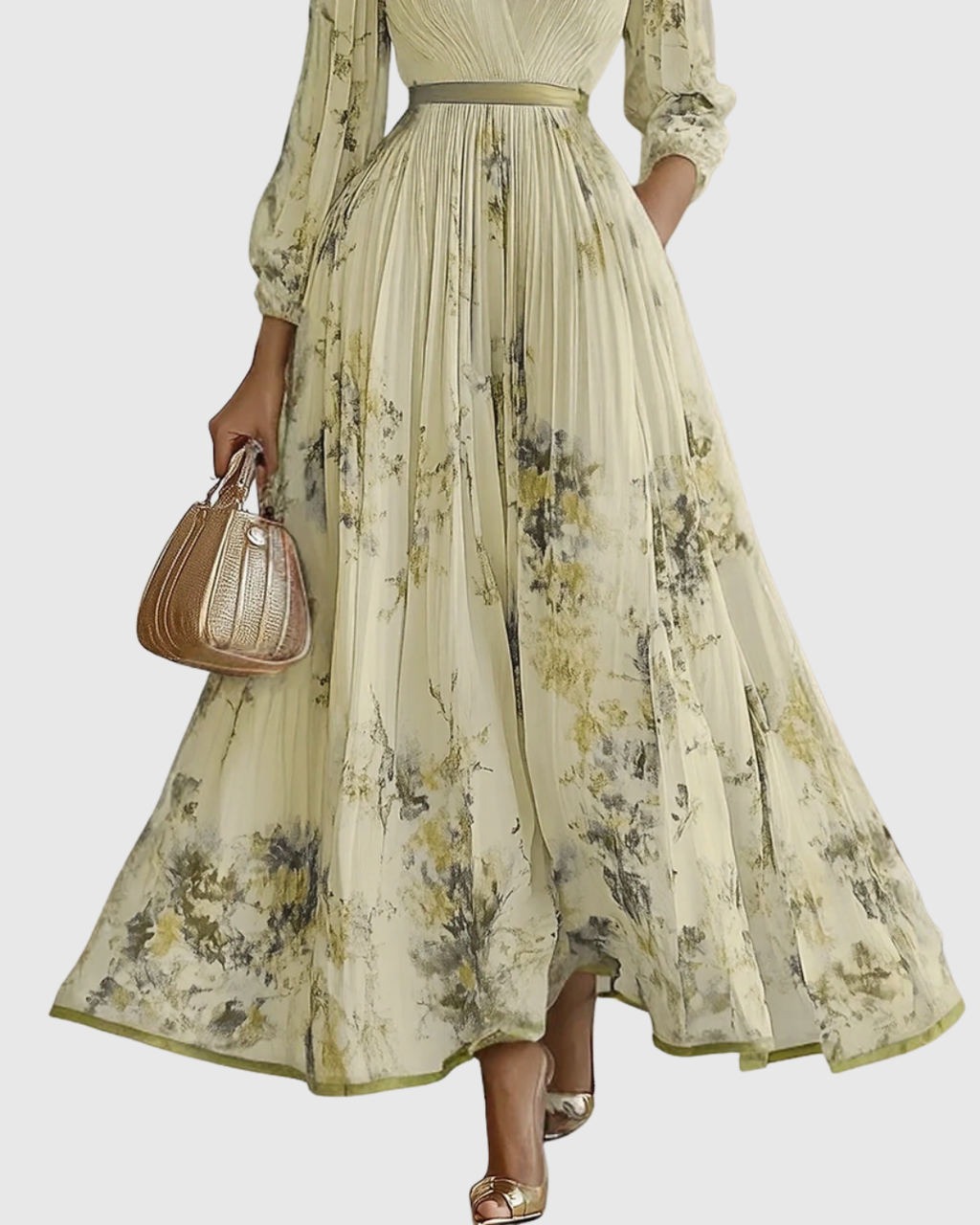 Rowella | Elegante Vestido maxi Plissettato