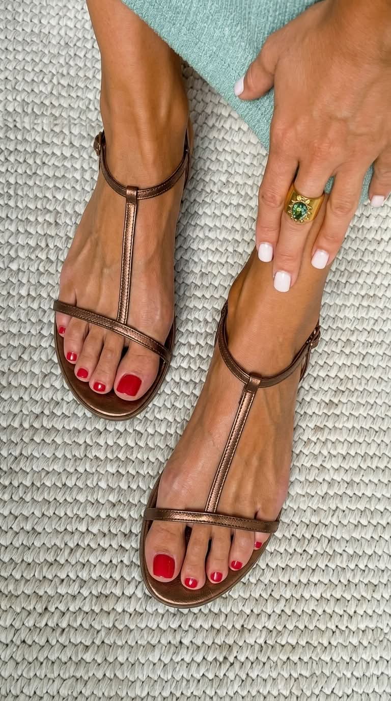 Rosalba | Sandalias doradas de primavera