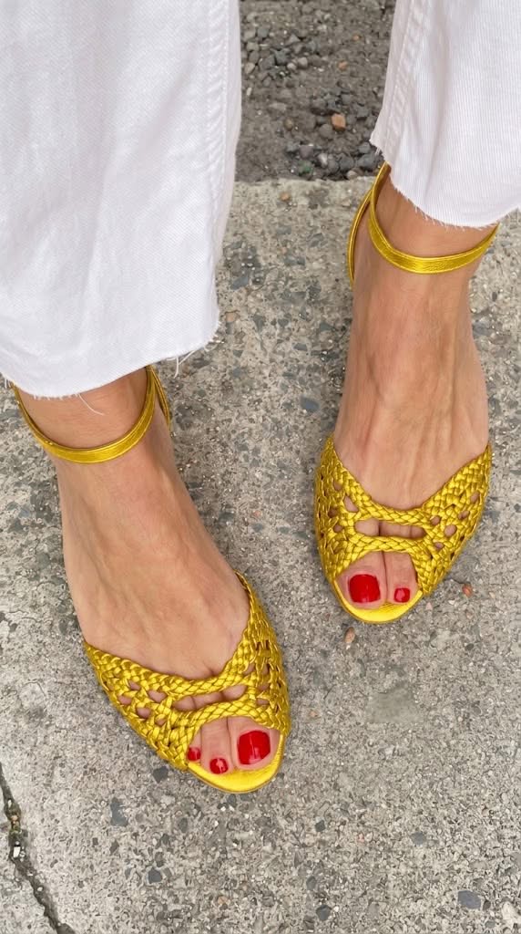 Isadora | Sandalias doradas trenzadas
