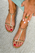 Rosalba | Sandalias doradas de primavera