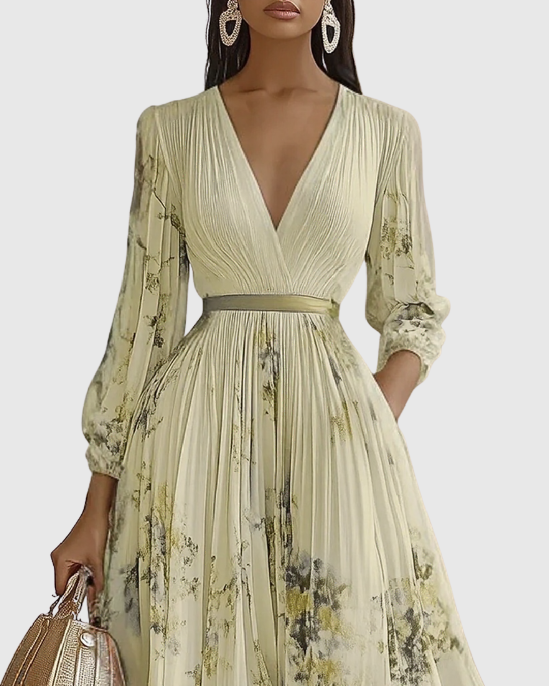 Rowella | Elegante Vestido maxi Plissettato