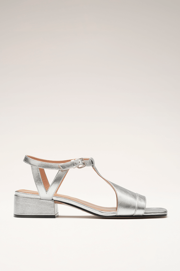 Serena | Sandalias plateadas de verano