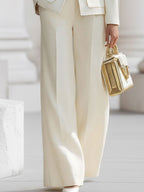 Christina - Conjunto elegante in Crema con detalles dorados