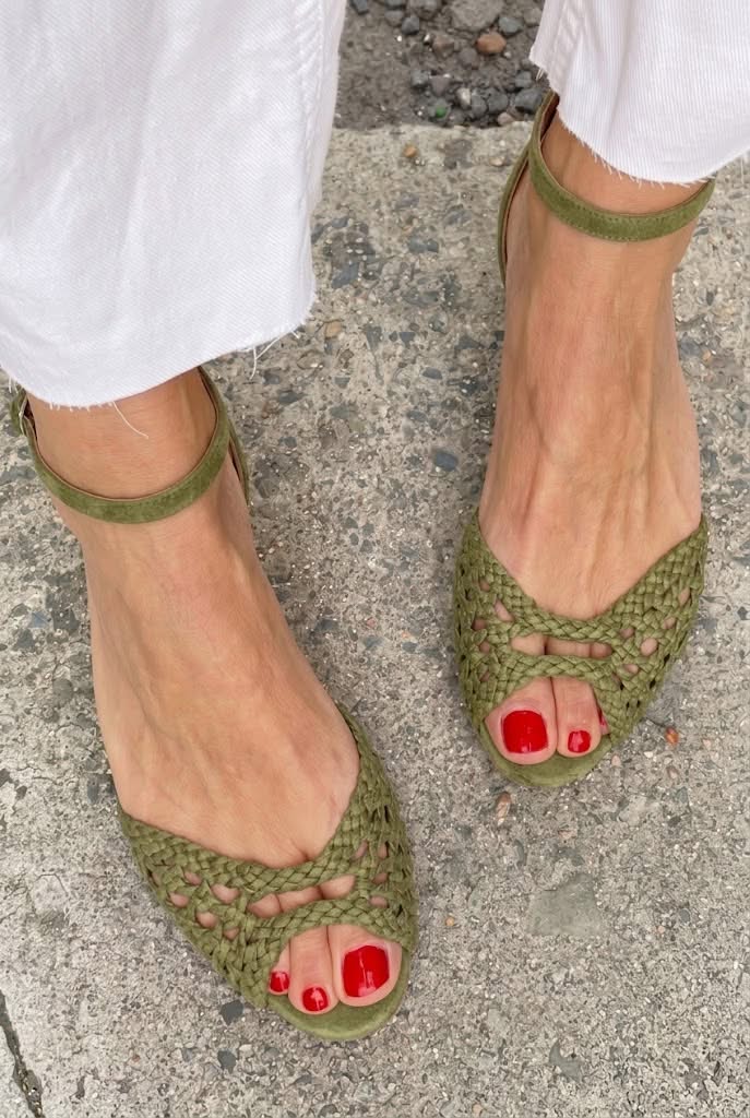 Isadora | Sandalias doradas trenzadas
