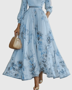 Rowella | Elegante Vestido maxi Plissettato