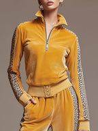 Nadzieja – conjunto de terciopelo eestampadodo leopardato