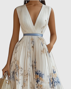 Rowella | Elegante Vestido maxi Plissettato