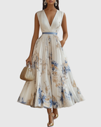 Rowella | Elegante Vestido maxi Plissettato