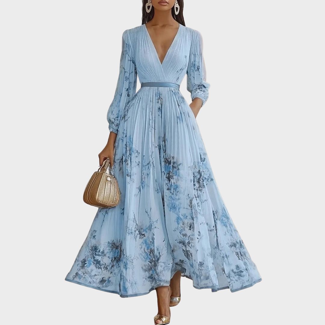 Rowella | Elegante Vestido maxi Plissettato