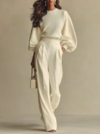 Selena – Conjunto de rayas con pantalones anchos