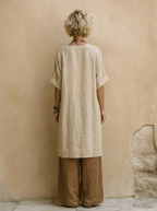 Giulia - Conjunto de tres piezas Bohemien nómada Gris Scuro y Marrón con Motivo Tribale