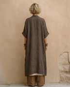 Giulia - Conjunto de tres piezas Bohemien nómada Gris Scuro y Marrón con Motivo Tribale