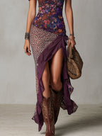 Vestido Maxi Urbano con Estampado de Leopardo