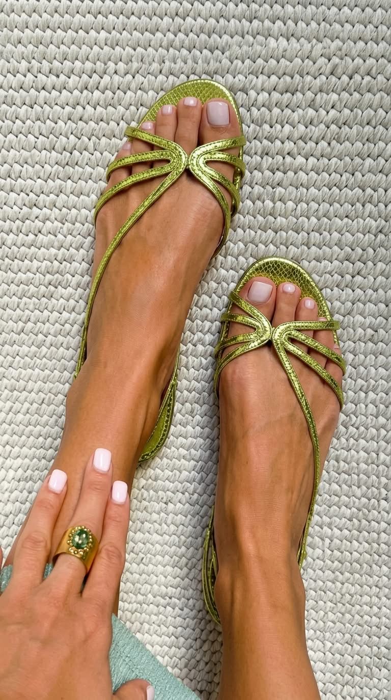 Ginevra | Sandalias doradas de elegancia veraniega