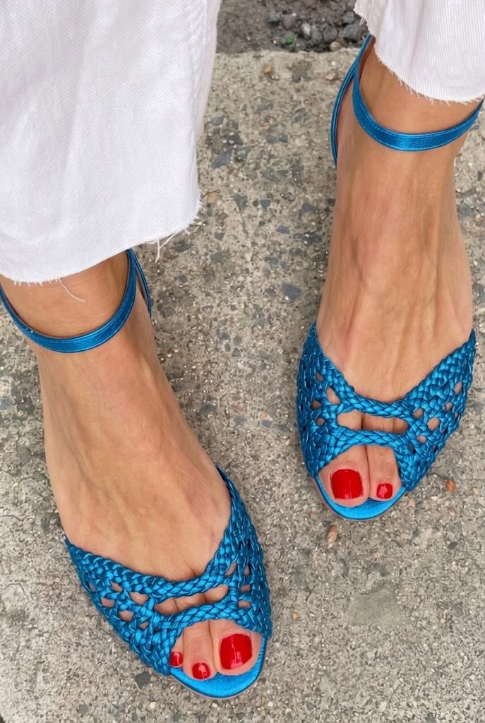 Isadora | Sandalias doradas trenzadas